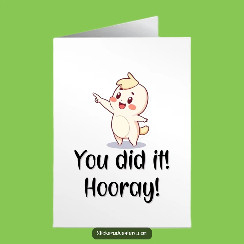 Free Printable Congrats Card: Tiny Explorer Celebrates Your Achievements, Downloadable Wonder!