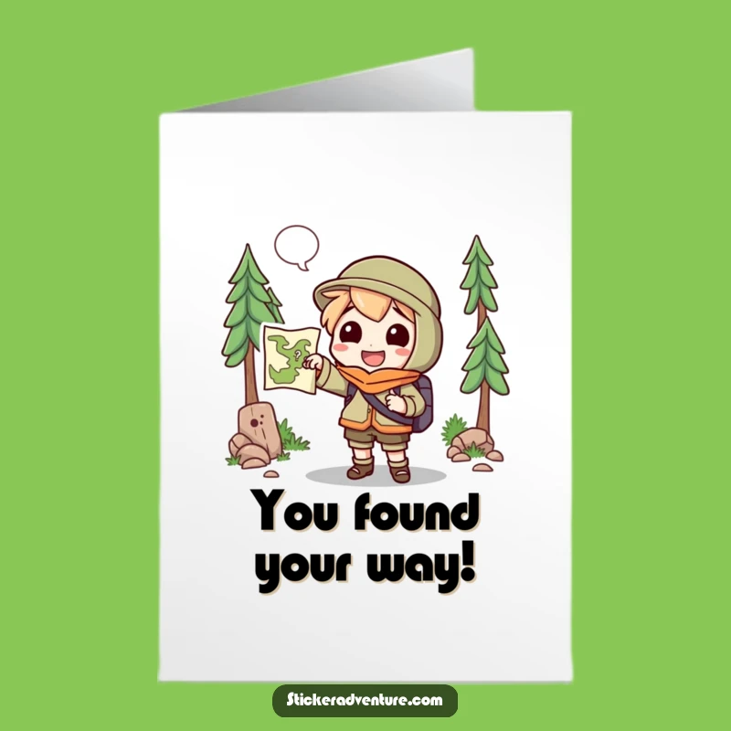 Free Printable Congrats Card: Map Character Adventure Path - Downloadable Success
