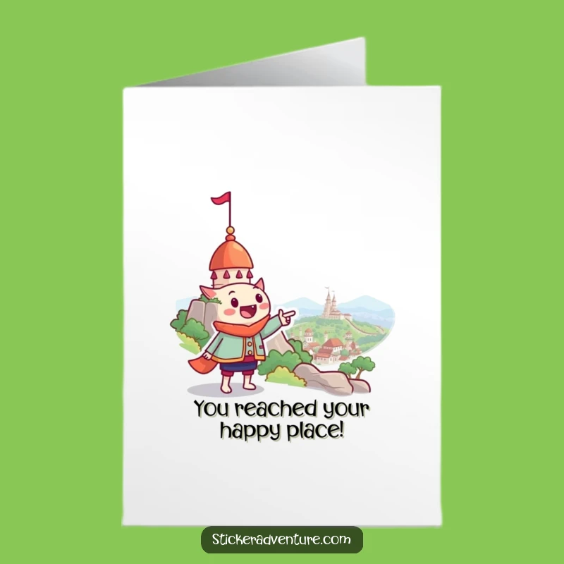 Free Printable Congrats Card: Grinning Explorer, Whimsical Journey, Downloadable Achievement Gift