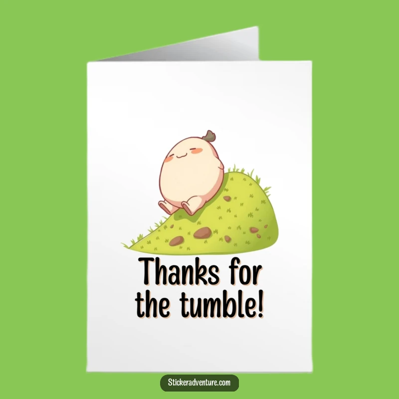 Free Printable Rolling Character Thank You Card - Funny Downloadable Appreciation