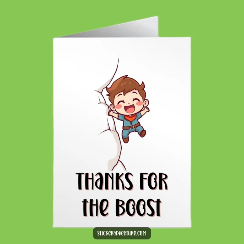 Free Printable Thank You Card: Adventurer Character, Funny Downloadable Gift for Support