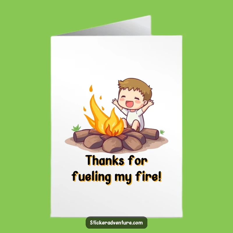 Free Printable Thank You Card: Funny Campfire Fire Starter - Downloadable Appreciation Gift