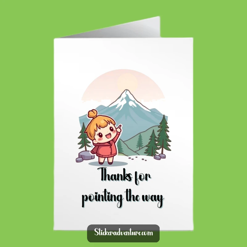 Free Printable Thank You Card: Peak Pointer, Gratitude Downloadable Gift!