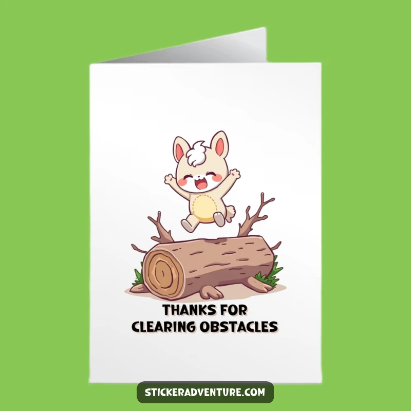 Free Printable Thank You Card: Joyful Leaper Thanks - Playful Appreciation Downloadable