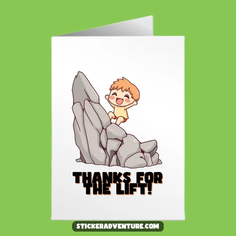 Hilarious Free Printable Thank You Card: Climber Character, Perfect DIY Downloadable