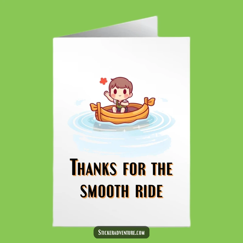 Free Printable Thank You Card Funny Raft Voyage Character DIY Downloadable Gift