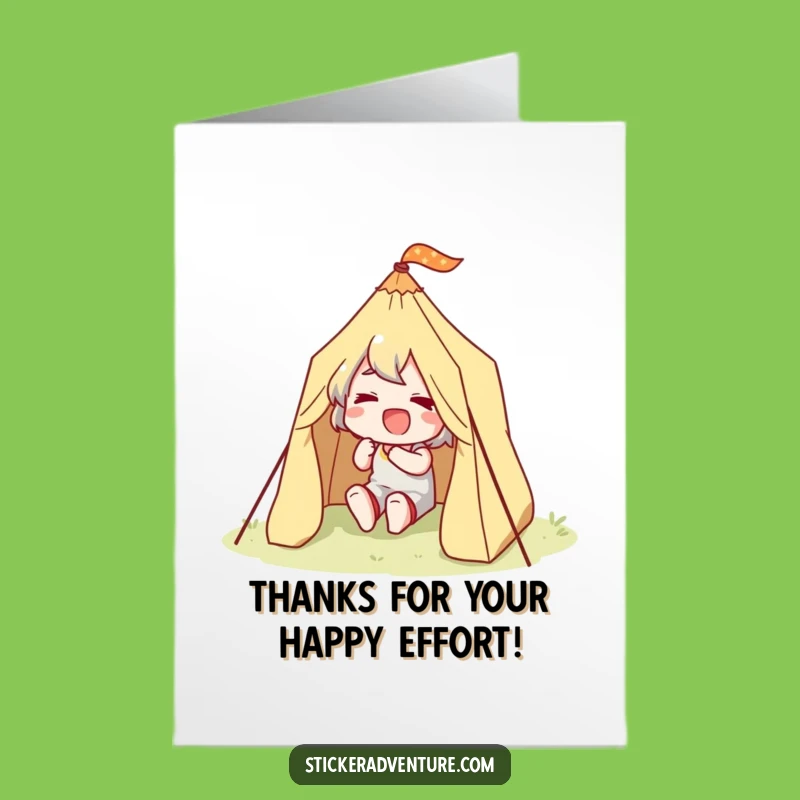 Free Printable Thank You Card: Grateful Camper Tent Setup Gift!