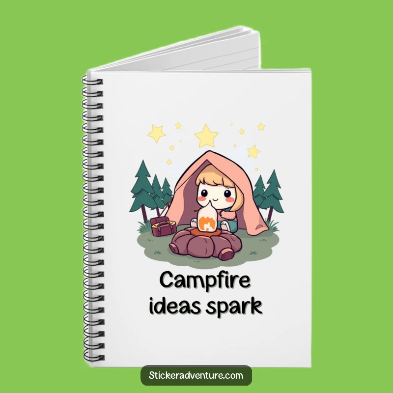 Funny Camping Marshmallow Notebook: Capture Campfire Ideas