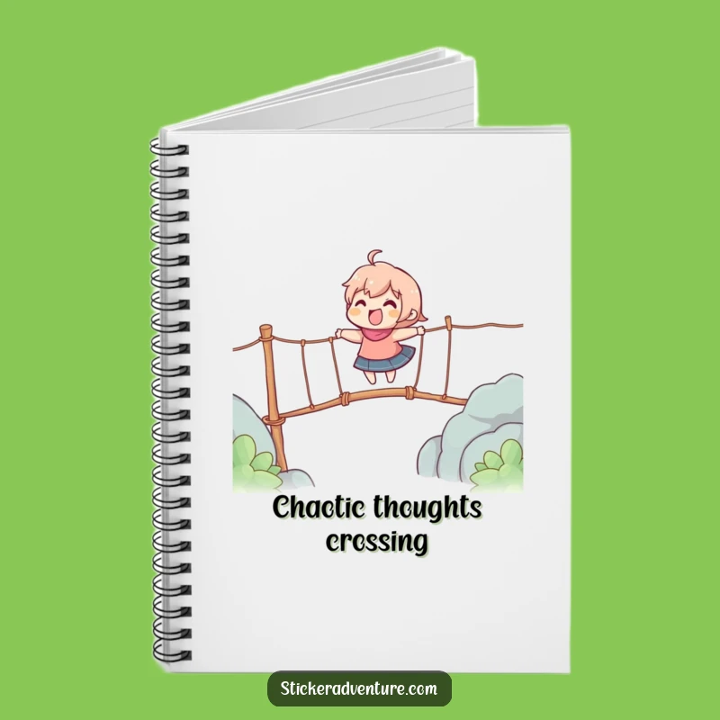 Funny Rope Bridge Crossing Notebook: Document Your Daring Journeys!
