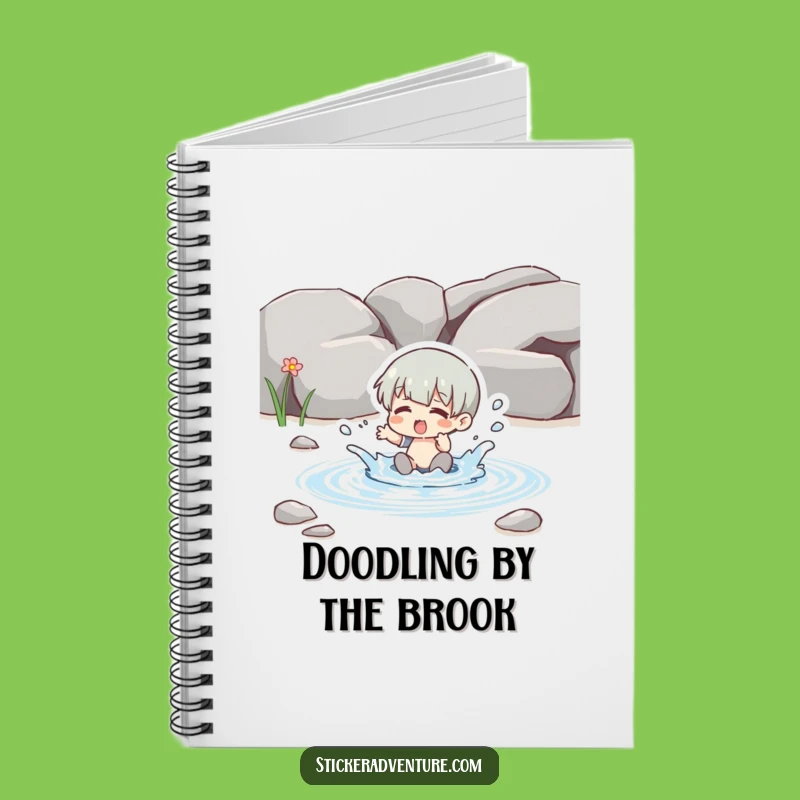 Funny Splashing Stream Notebook - Humorous Journal & Water Gift