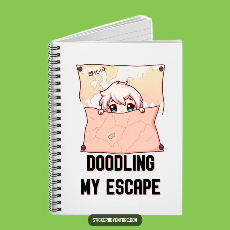 Funny Map Character Notebook - Plan Your Journeys with Curiosity