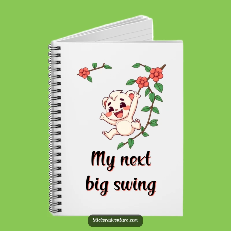 Funny Determined Vine Swinger Notebook - Jot Down Your Adventures