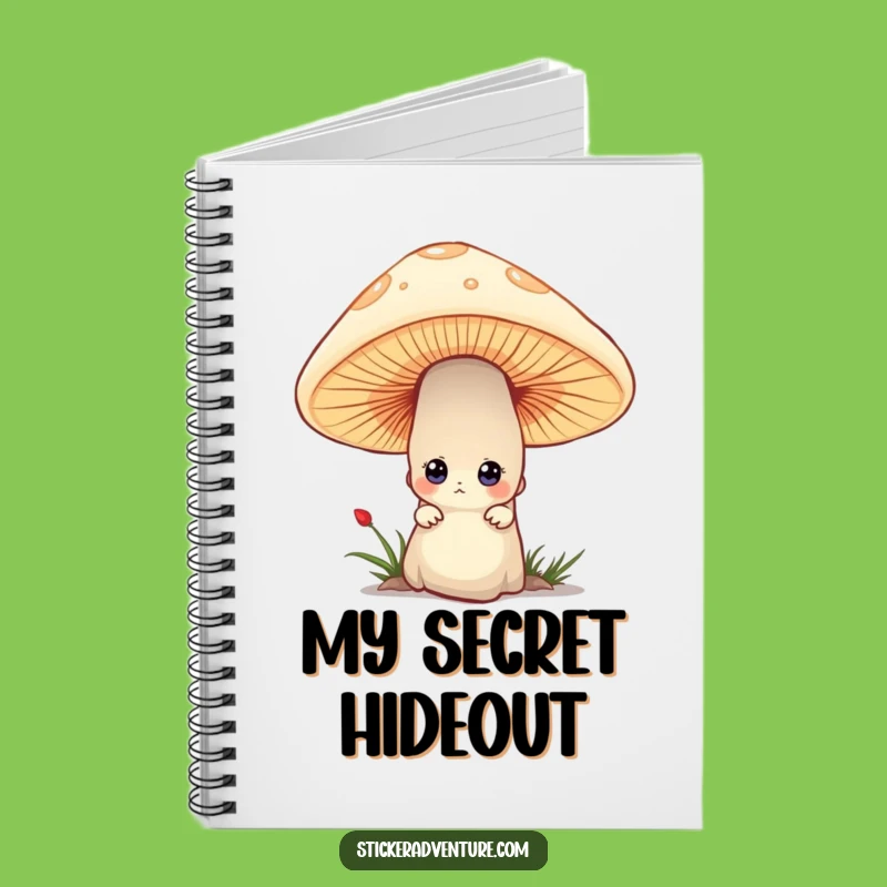 Funny Mushroom Peek Notebook - Jot Down Secrets with Curious Flair Gift