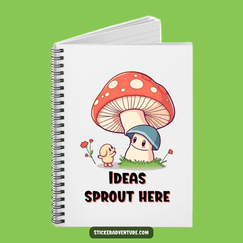 Funny Fantasy Journal Notebook: Whimsical Character, Mushroom Wonder, Creative Funny Gift