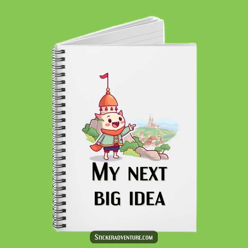 Funny Whimsical Landmark Pointing Notebook - Jot Down Adventures
