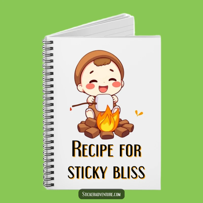Funny Campfire Marshmallow Notebook - Humorous Journal & Gift