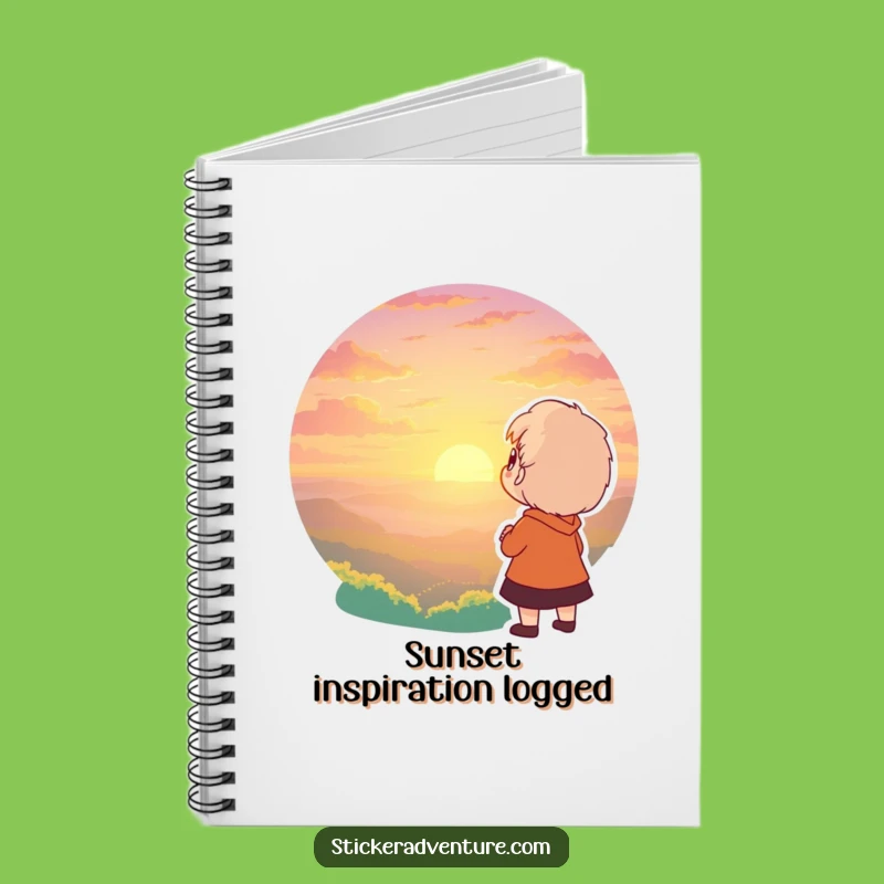 Funny Sunset Wonder Notebook: Character Awe Journal Gift