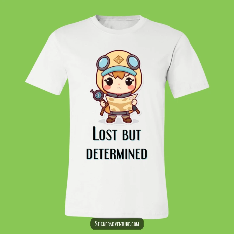Funny Kawaii Explorer T-Shirt: Adventure Awaits, Hilarious Design