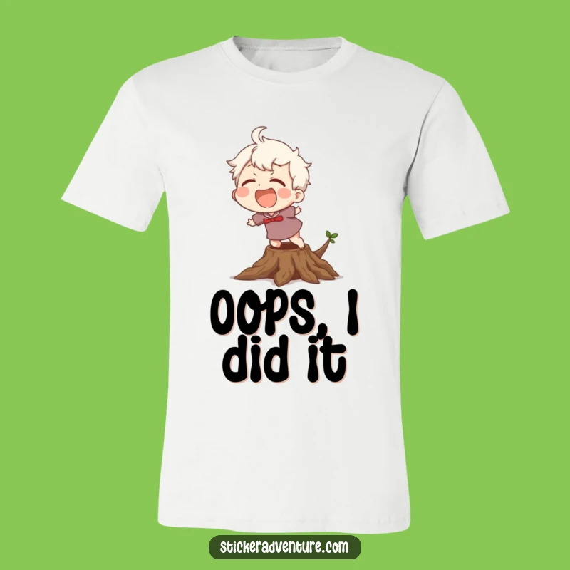 Funny Tripping T-Shirt: Laughing Character's Mishap, Great Funny Gift!