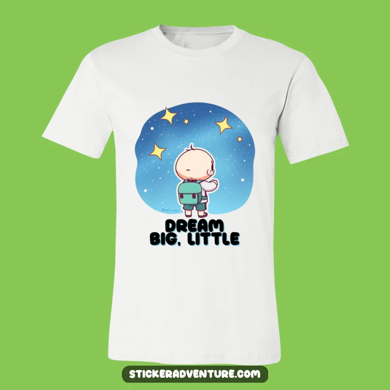 Kawaii Starry Sky T-Shirt: Cute Backpack Wanderer, a Whimsical Funny Gift