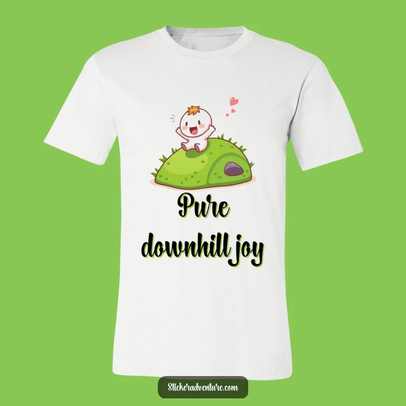 Funny Hill Slide T-Shirt: Express Your Gleeful Spirit with this Hilarious Tee
