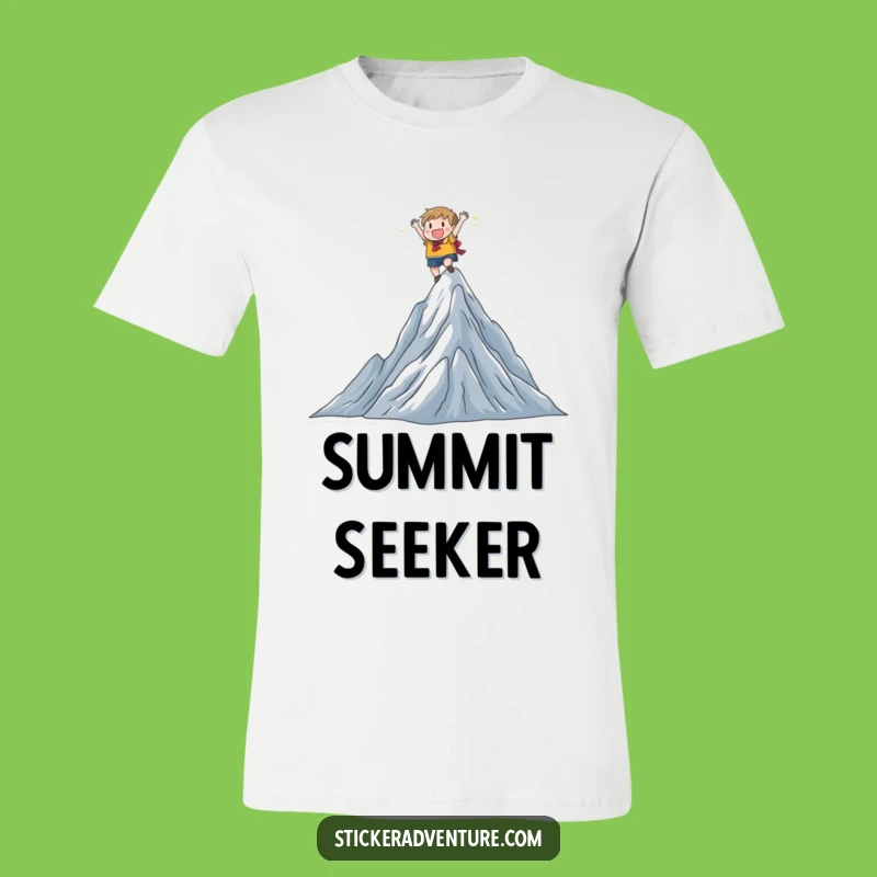 Funny Mountain Climber T-Shirt: Joyful Peak Pose, Hilarious Gift!
