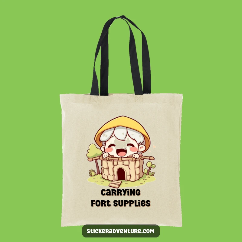 Funny Builder Character Tote Bag: Carry Your Projects with Hilarious Enthusiasm