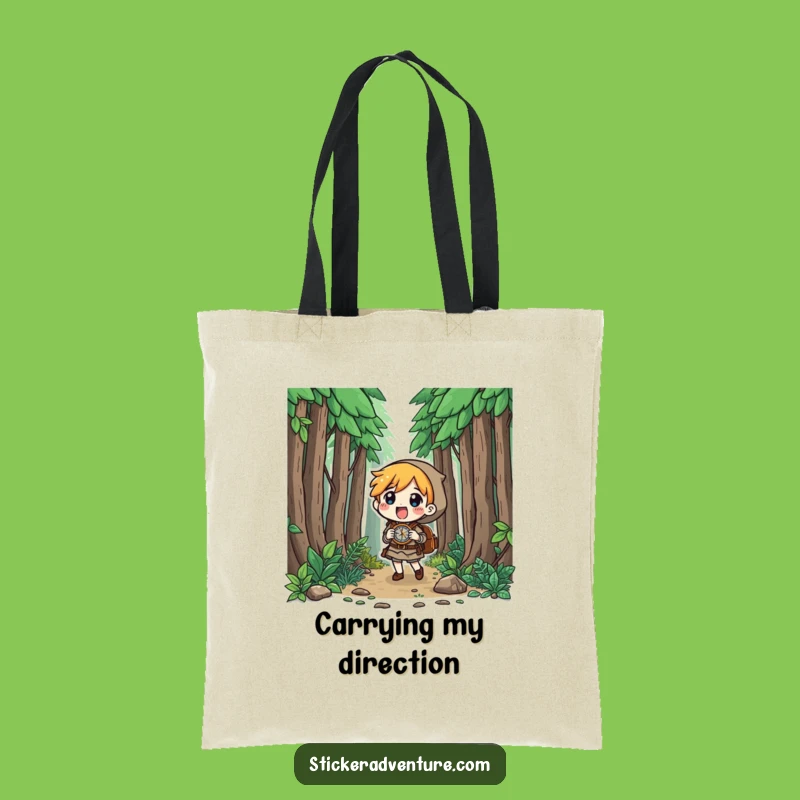 Funny Forest Explorer Tote Bag: Curious Navigator, Practical & Funny!