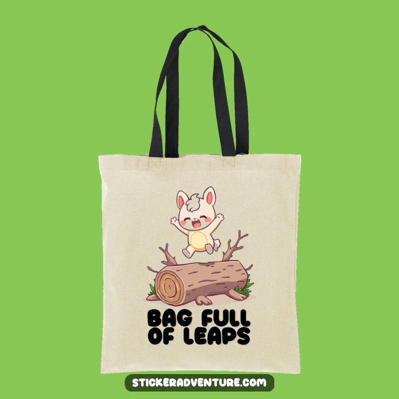 Funny Leaping Character Tote Bag: Carry Your Joy Funny Gift