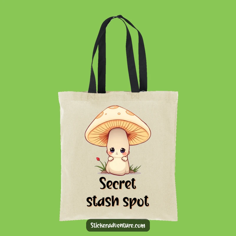 Funny Mushroom Peek Tote Bag - Carry Your Curiosity in Style Gift