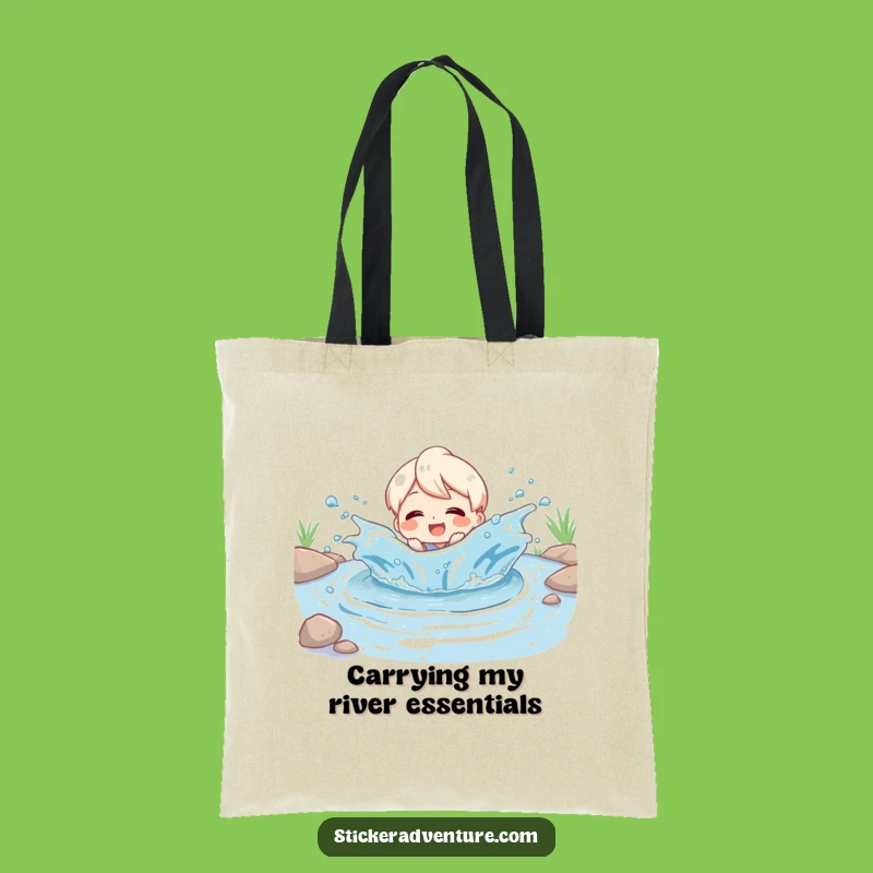 Funny River Splash Tote Bag: Carry Your Joy, Chic and Funny Gift