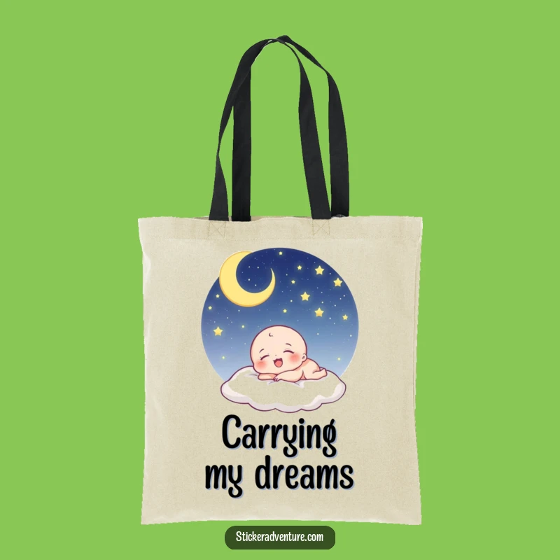Funny Sleeping Being Tote Bag: Dreamy Carry-All for Star Lovers